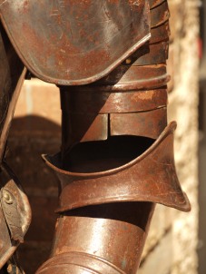 old armor on the street in San Gimignano